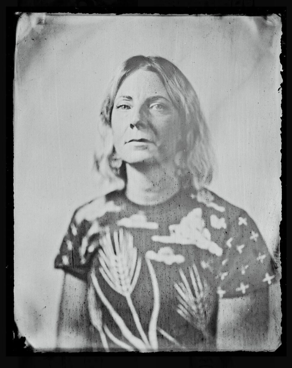 Tin Type Photograph of Artist, Leslie Love.